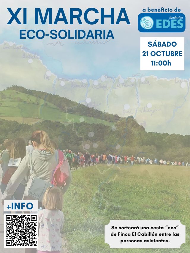 cartel XI marcha eco solidaria a beneficio de la Fundación Edes sábado 21 de octubre