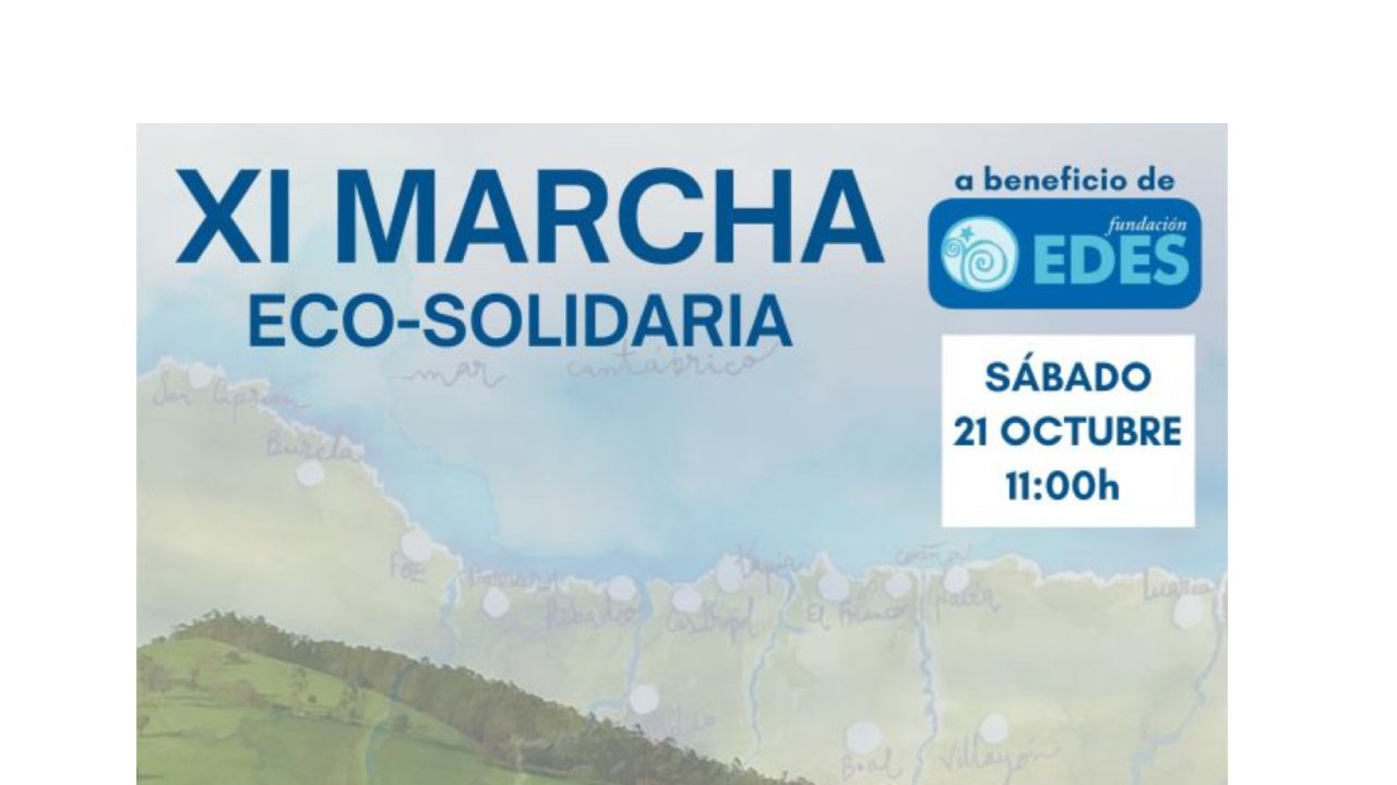 cartel XI marcha eco solidaria a beneficio de la Fundación Edes sábado 21 de octubre
