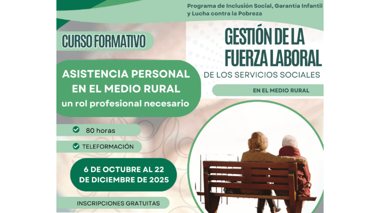 cartel del curso asistencia personal en el medio rural