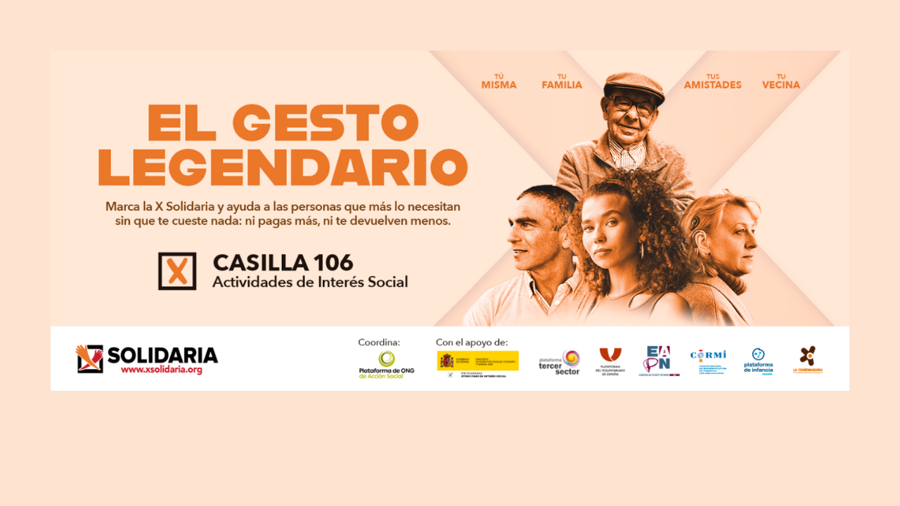 Aún estás a tiempo de hacer un gesto legendario marcando la "X Solidaria" en tu declaración de la renta