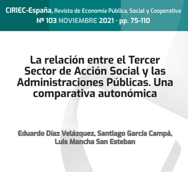 La relación entre el Tercer Sector de Acción Social y las Administración...