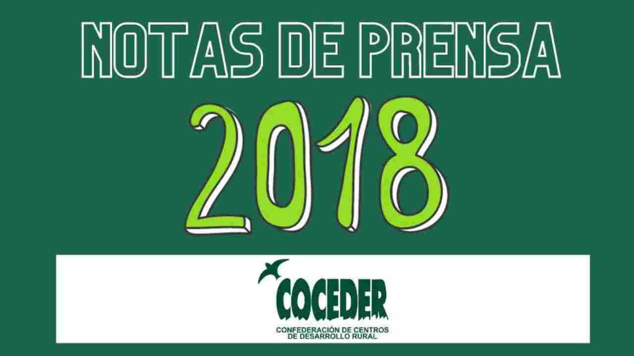 notas de prensa 2018 COCEDER