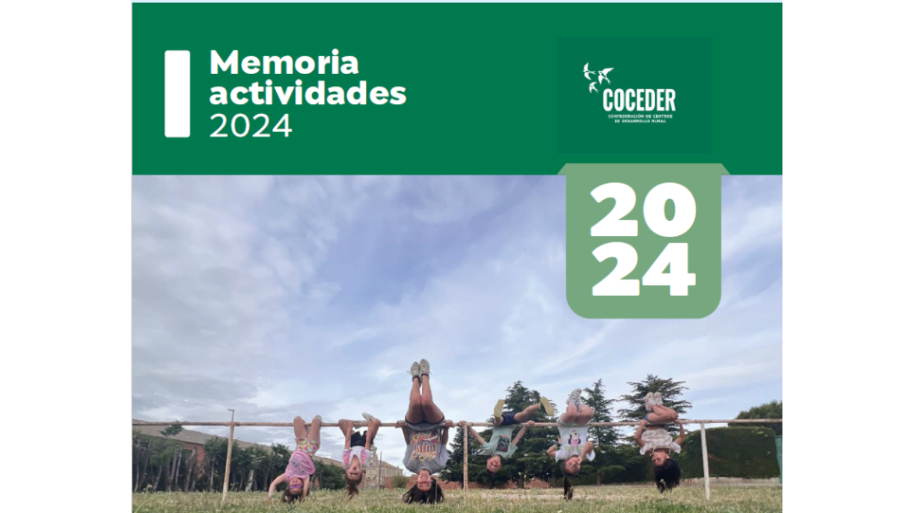 Portada memoria de actividades 2024 con unos niños jugando