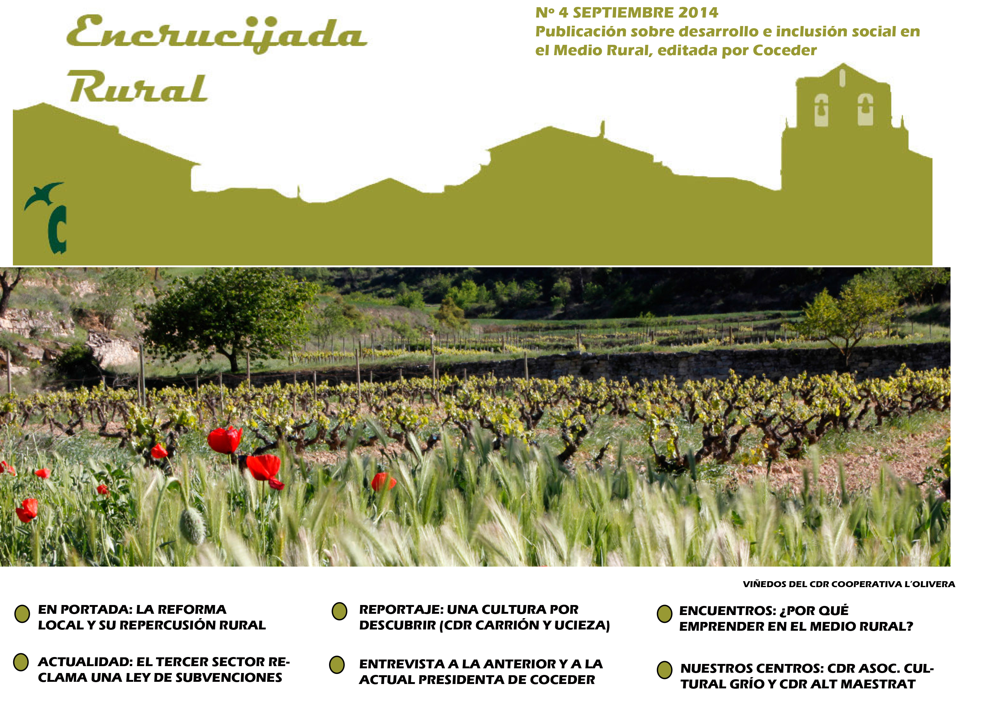 Portada de la revista Encrucijada Rural Septiembre 2014