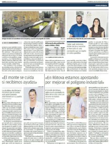 Hoja de periódico Levante con el artículo de las recetas contra la despoblación