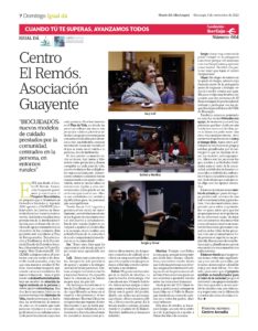 Página del Diario del Alto Aragón sobre el programa de Biocuidados de El Remós Guayente