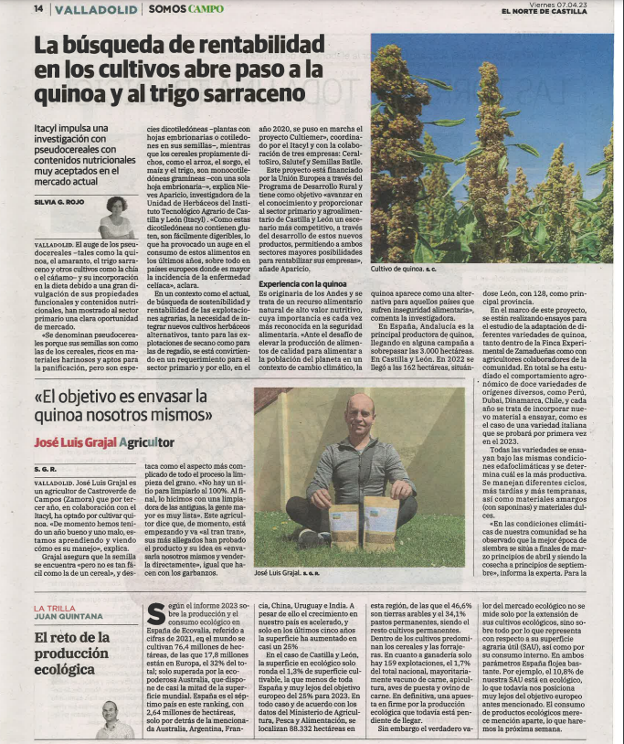 Página del periódico con la información de la investigación medioambiental del CDR Valdecea